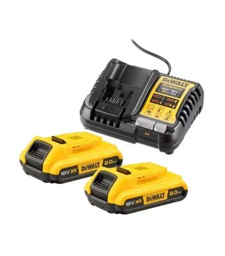 Набор аккумуляторный DeWALT DCB1104D2: аккумулятор DCB183 18 В, 2 А*ч &ndash; 2 шт + зарядное устройство 12/18 В, 4 А