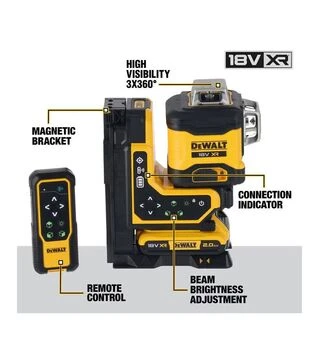 Уровень лазерный линейный DeWALT DCLE34035D1, 80 м (DCLE34035D1)