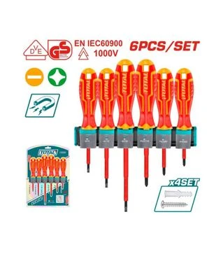 Набір викруток електрика TOTAL THTIS566, Sl, Ph, 6 шт. (THTIS566)