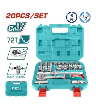 Набор ключей TOTAL THT121201, торцевые головки, 1/2", 20 шт. (THT121201)