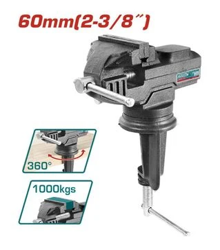 Тиски слесарные с наковальней TOTAL THT6126, 60 мм (THT6126)