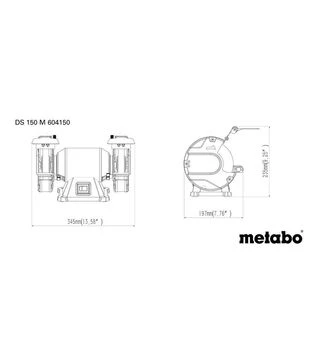 Станок точильный Metabo DS 150 M, 370 Вт, &Oslash;150 мм (604150000)