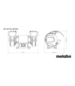 Станок точильный Metabo DS 150 Plus, 400 Вт, &Oslash;150 мм, LED (604160000)