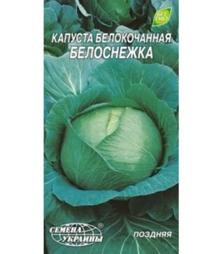 Семена белокочанной капусты Белоснежка, 1 г (Семена Украины)