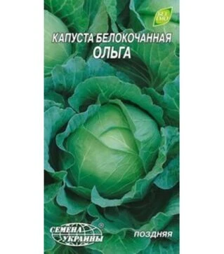 Семена белокочанной капусты Ольга, 1 г (Семена Украины)