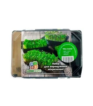 Набор для выращивания микрозеленые Сиеста, щавель, лук, горчица (LedaAgro)