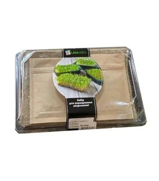 Набор для выращивания микрозеленые Яркий акцент, базилик, редька, салат (LedaAgro)