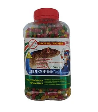 Зернова приманка від гризунів Лускунчик сир+арахіс, 100г