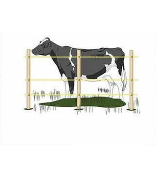 Пластиковая колонка для электропастуха 155 см, черный