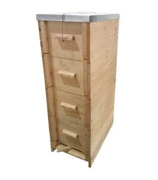 Вулик рогатий багатокорпусний під рамку Рута 230 мм, на 9 рамок, проварений у парафіні (В0003)