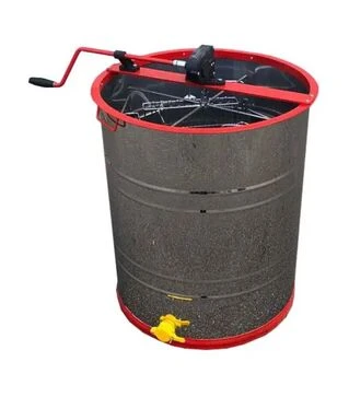 Медогонка 3-х рамкова поворотна нержавіюча, касети зварні пофарбовані (М4009)