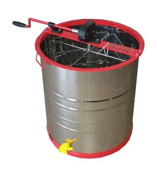 Медогонка 4-х рамкова не поворотна нержавіюча, касети зварні пофарбовані (М7011)