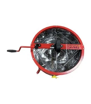 Медогонка 4-х рамкова не поворотна нержавіюча, касети зварні пофарбовані, з підставкою (М7011P)