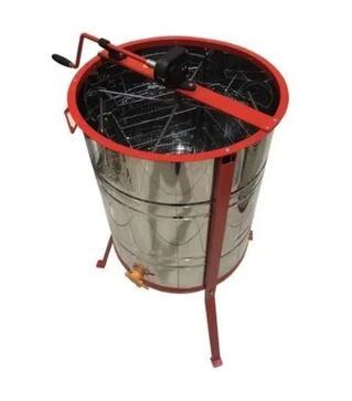 Медогонка 4-х рамкова не поворотна нержавіюча, касети зварні нержавіючі, з підставкою (М7010P)