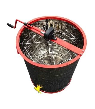 Медогонка 4-х рамкова поворотна нержавіюча, касети зварні нержавіючі (М5014)