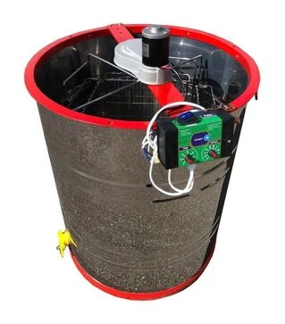 Медогонка 4-х рамкова поворотна нержавіюча, касети зварні пофарбовані, з електроприводом Pulse (MP0004PS)