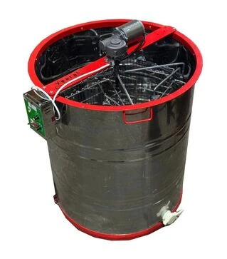 Медогонка 4-х рамкова поворотна нержавіюча, з горизонтальним електроприводом (MP0002NZ)