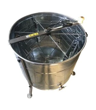 Медогонка 6-ти рамкова поворотна оцинкована, ремінний привід, з підставкою (M93244P)