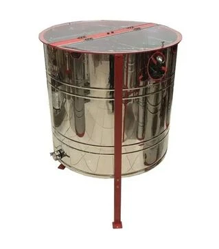 Медогонка 4-х рамкова  поворотна автоматична нержавіюча, ремінний привід (М8003)