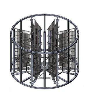 Медогонка 8-ми рамочная поворотная нержавеющая, с редуктором (8RAPN)