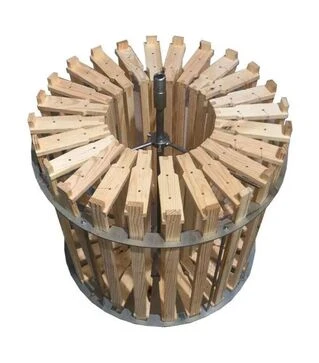 Медогонка 12-рамкова Бджілка радіальна ручна нержавіюча, з електроприводом Pulse, з підставкою (MPE5009P)