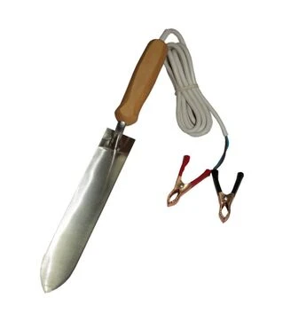 Ніж пасічника з електропідігрівом Гуслія нержавіюча сталь (112)