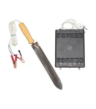 Нож пчеловода с электроподогревом Гуслия нержавеющая сталь, 280 мм, с блоком питания (0113BP)