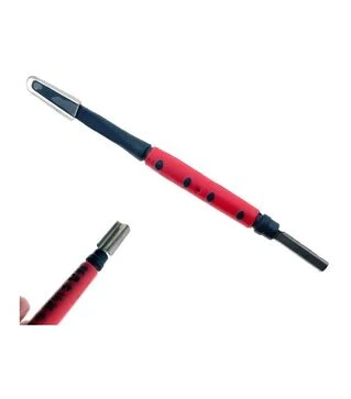 Шпатель для збору маточного молочка, двосторонній, червона ручка (ABY078)