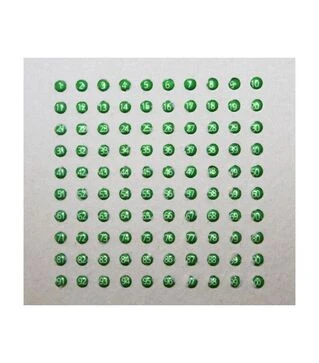 Метки номерные опаловые Лисонь 1&ndash;99, зеленые, 2019/2024 (MN0008PL)