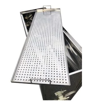 Стол для распечатки сот под Украинскую рамку 1 м, плоская корзина, пластиковый кран (1656P)