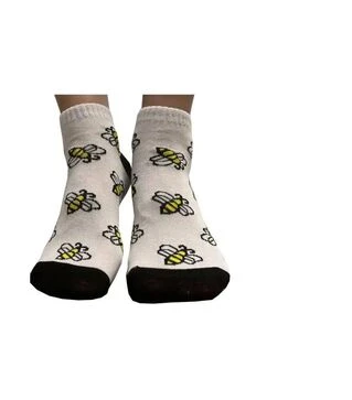 Шкарпетки жіночі Білі з бджілками (NW2325)