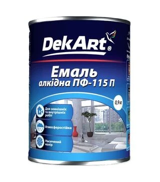 Фарба для вуликів DekArt ПФ-115 емаль алкідна біла, 0,9 кг (DAPF0.9WH)