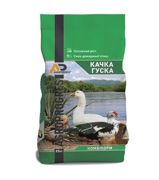 Комбікорм Качка-Гуска Гроуер (гранула), 25 кг