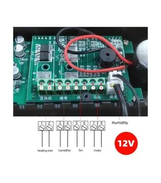 Регулятор температуры и влажности W9002 с выносным датчиком для инкубатора 12 В