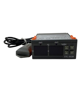 Термостат цифровий STC-3028 регулятор температури та вологості, 220 В