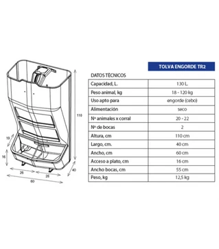 Кормовий автомат TR-2 від Rotecna для свиней на відгодівлі