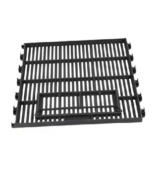 Чавунна решітка 600х600 мм з отвором для видалення гною