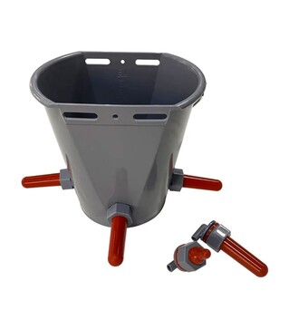 Відро для годівлі телят з 3ма гумовими сосками