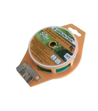 Дріт для підв'язування рослин GRUNTEK Ivy, 50 м, з ножем (295401050)
