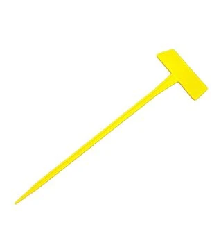 Табличка для растений АММА №9 желтая, 10x6,5 см, ножка 36 см