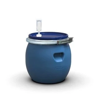 Бочка для бродіння Litolan 35 л, з металевим хомутом та U-подібним клапаном (29669)