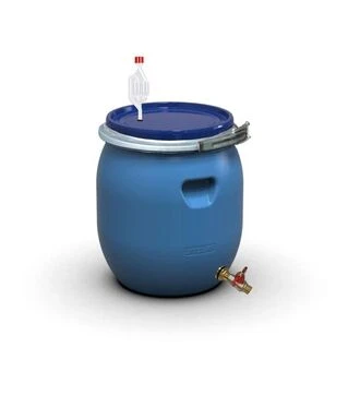 Бочка для брожения Litolan 45 л, с S-образным клапаном и латунным краном 1/2" (296481)