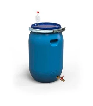 Бочка для бродіння Litolan 65 л, з гідрозатвором та латунним краном 1/2" (29635М)
