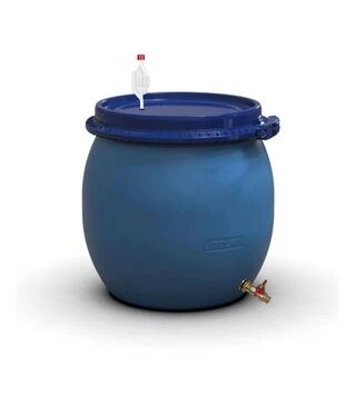 Бочка для бродіння Litolan 80 л, з S-подібним клапаном та латунним краном 1/2" (29685)