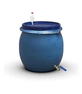 Бочка для бродіння Litolan 80 л, з гідрозатвором та краном 1/2" з нержавіючої сталі (29683М)