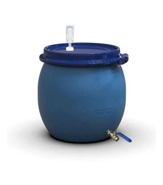 Бочка для бродіння Litolan 80 л, з U-подібним клапаном та краном 1/2" з нержавіючої сталі (29684)