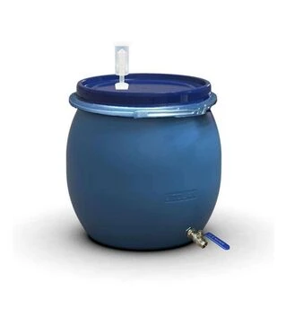 Бочка для бродіння Litolan 80 л, з гідрозатвором та краном 1/2" з нержавіючої сталі (29684М)