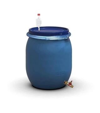 Бочка для брожения Litolan 100 л, с гидрозатвором и латунным краном 1/2" (27585М)