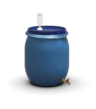 Бочка для бродіння Litolan 100 л, з гідрозатвором та латунним краном 1/2" (27586М)