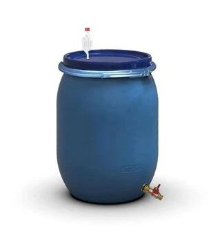 Бочка для бродіння Litolan 130 л, з гідрозатвором та латунним краном 1/2" (27645М)